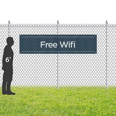 Cgsignlab | חיל הים WiFi -Basic Free חינם עמיד לרוח עמיד לרוח חיצוני רשת ויניל | 8'x2 '